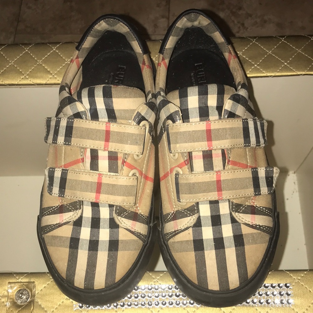 Burberry Kids Velcro Strapped Sneakers